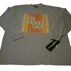 Vintage Rocawear Unisex Gray Graphic Long Sleeve Cotton T-Shirt - Size L - NWT